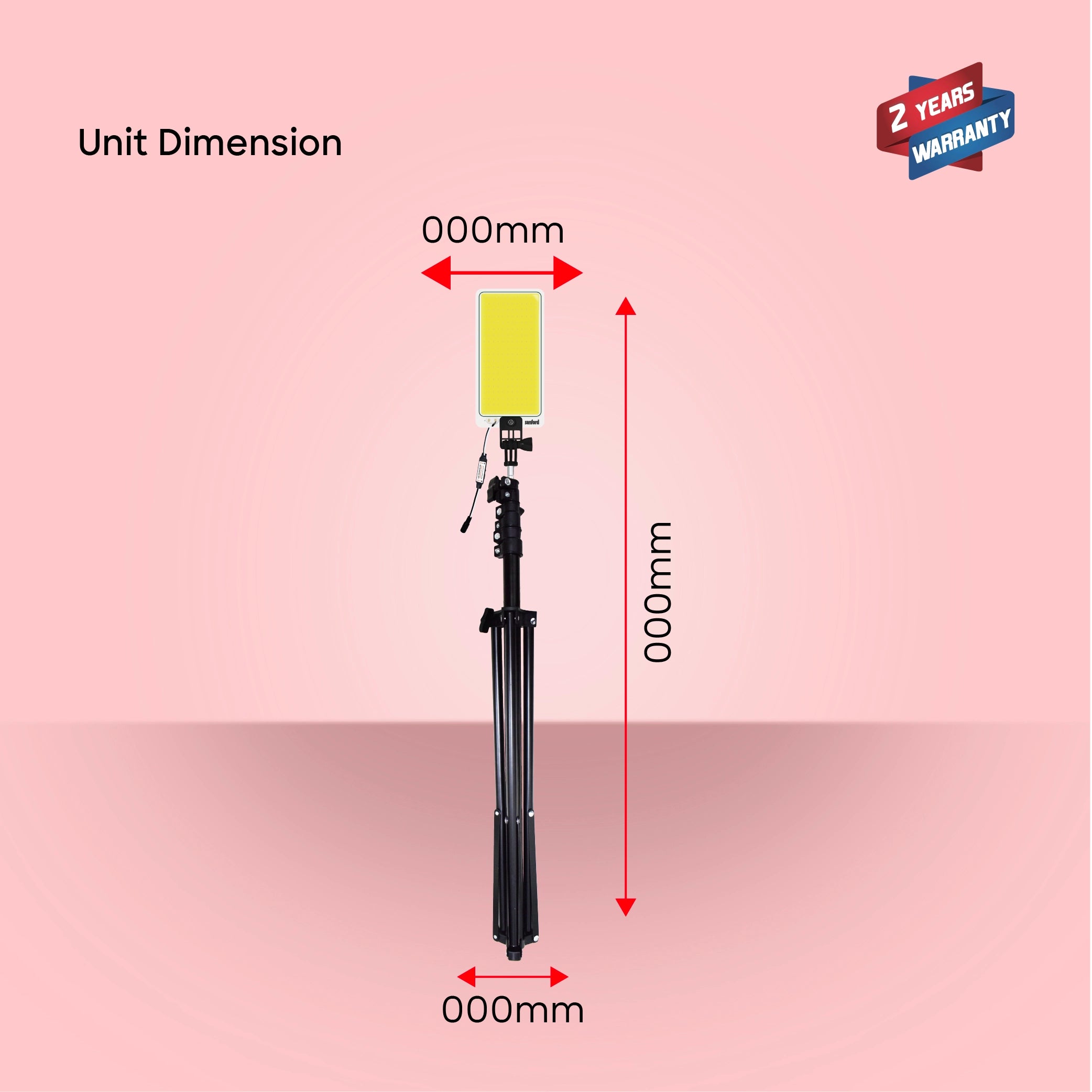 COB LED camping light 47W 4598 lumens 5M iron rod stand sanford 6
