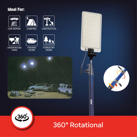 Sanford SF707CL Camping Light – 360° rotational head feature callout