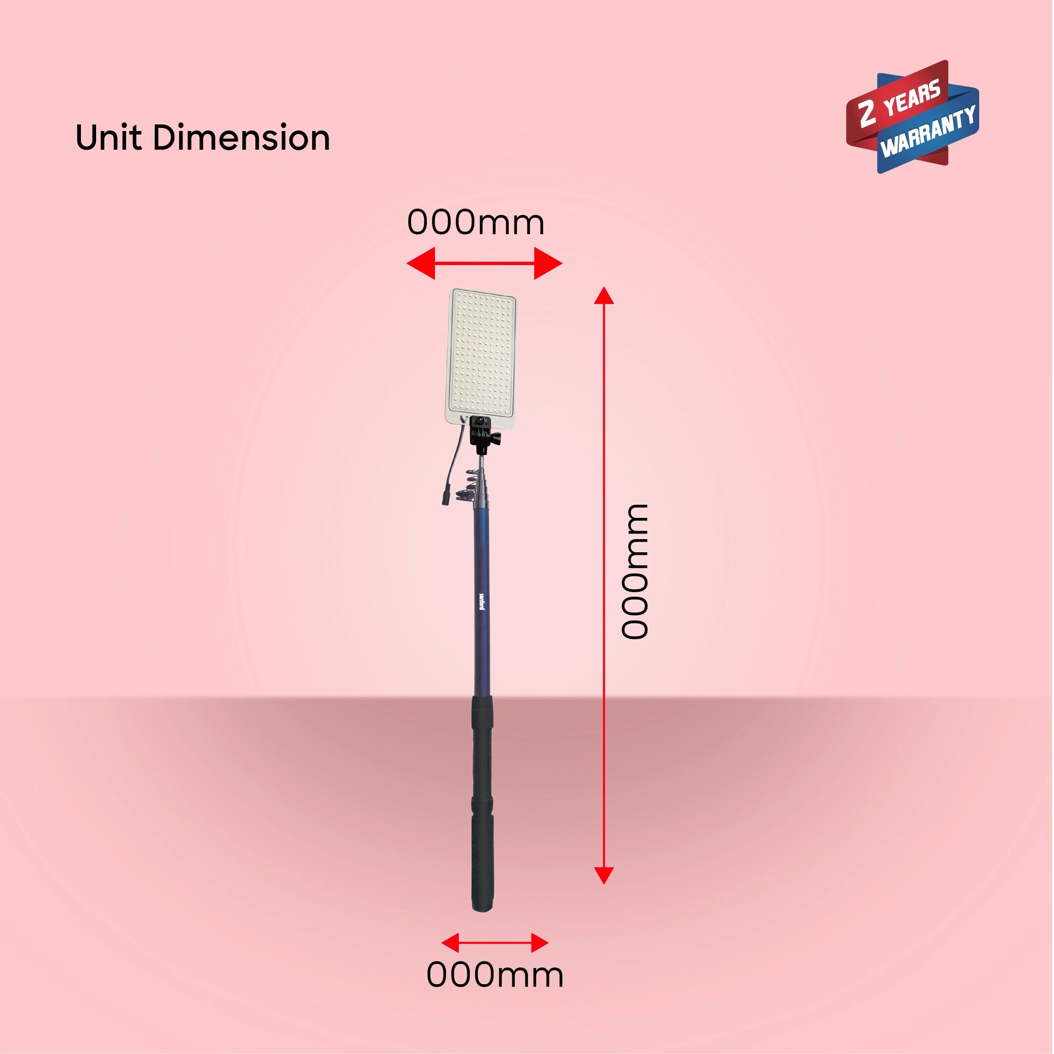 COB LED camping light 42W 4151 lumens 4M iron rod stand sanford 6