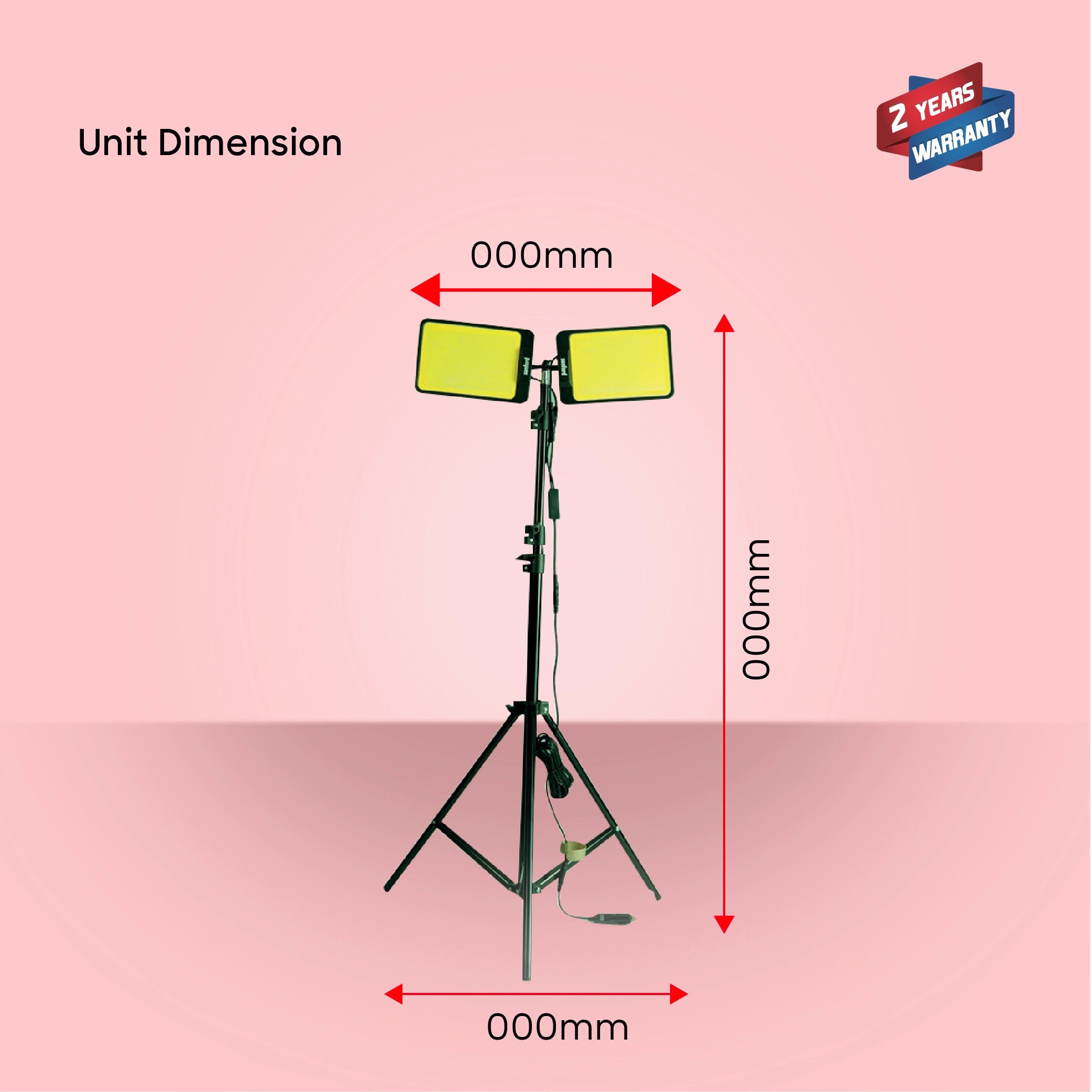 COB camping light 2000W 11000 lumens dual lamp tripod sanford 6