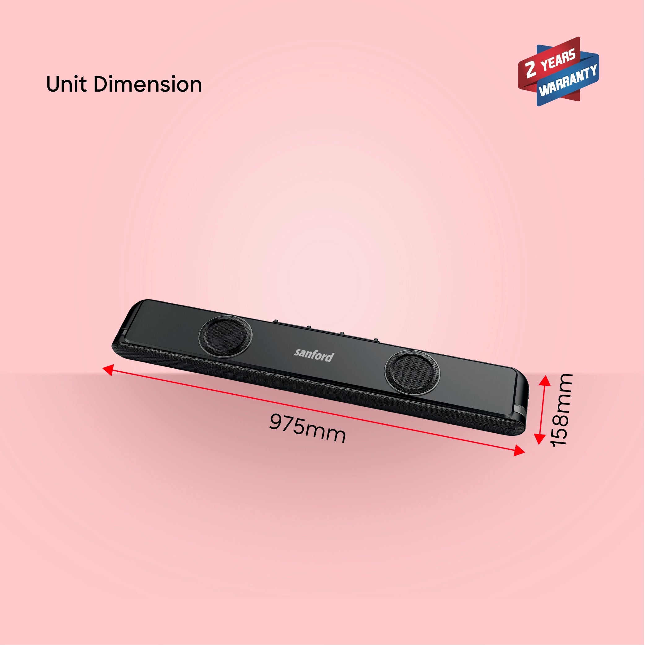 130W Bluetooth soundbar 2.2 channel LED display & multi device connectivity sanford 6