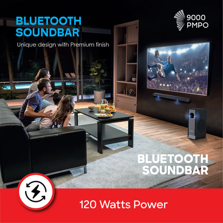 Sanford SF751SB Bluetooth Soundbar – 120W power Bluetooth soundbar feature callout