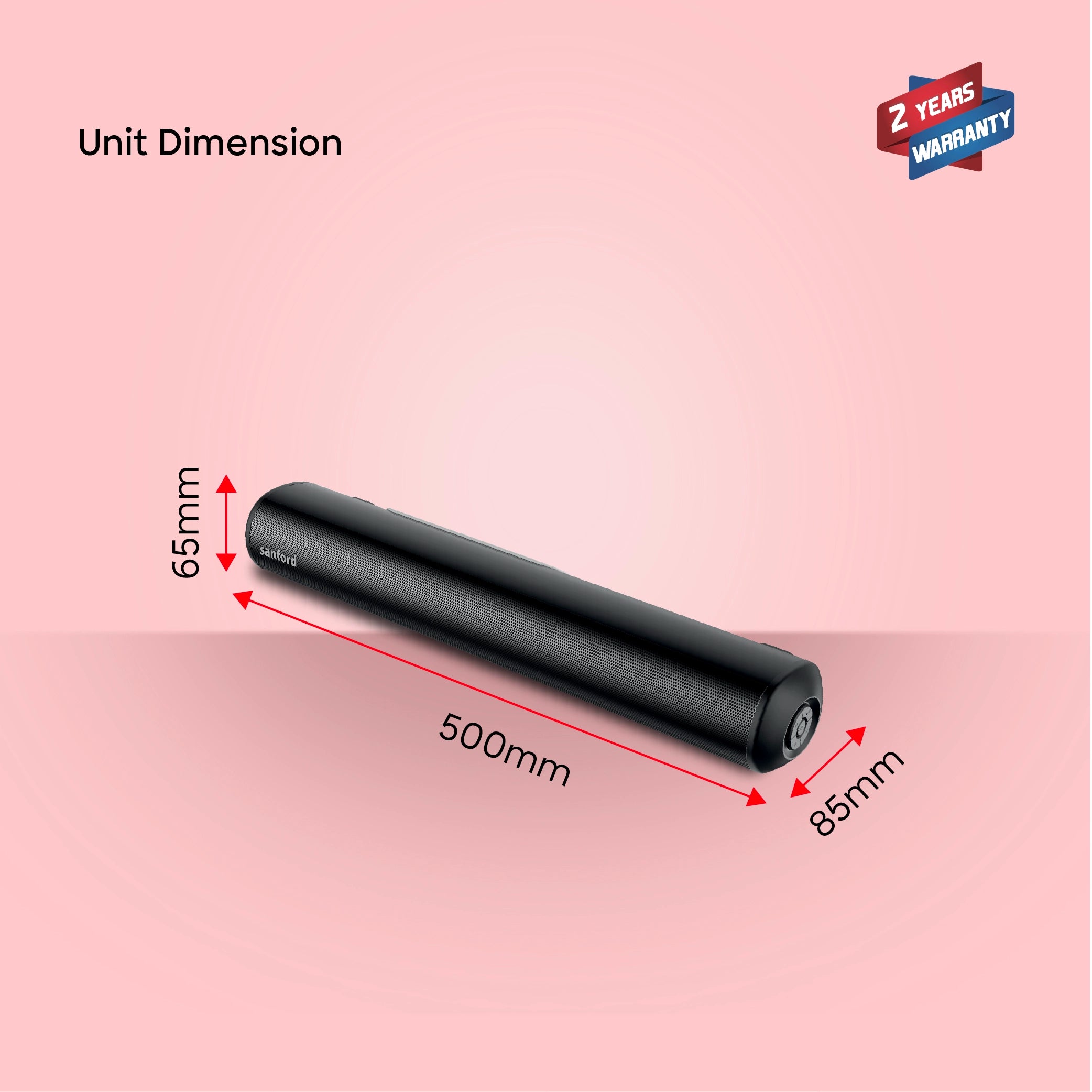 Mini Bluetooth soundbar 30W LED display and multi device connectivity sanford 6
