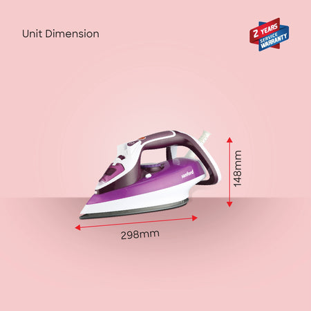Sanford SF77CSI Steam Iron – unit dimensions and measurements