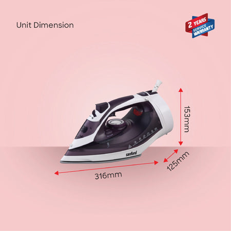 2200W Cordless steam iron ceramic soleplate & 360 degree easy dock system sanford 6