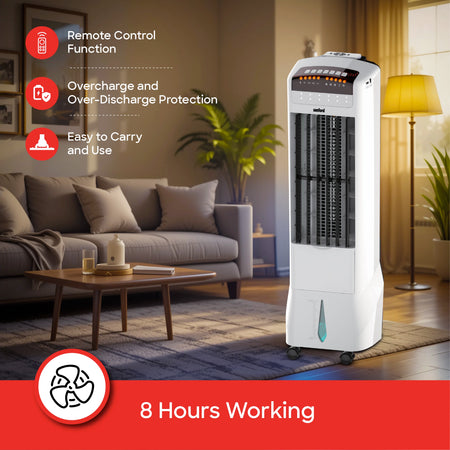best Air Cooler Rechargeable Portable Remote Control 3 Speed LED Light  sanford 4