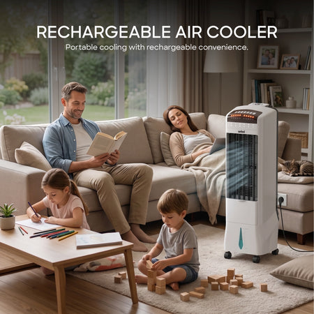 best Air Cooler Rechargeable Portable Remote Control 3 Speed LED Light  sanford 5