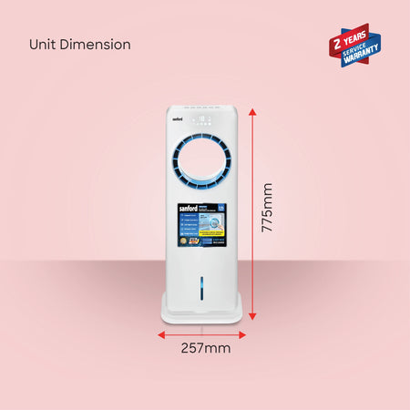 Portable bladeless air cooler 3.5L water tank remote control LED display sanford 6