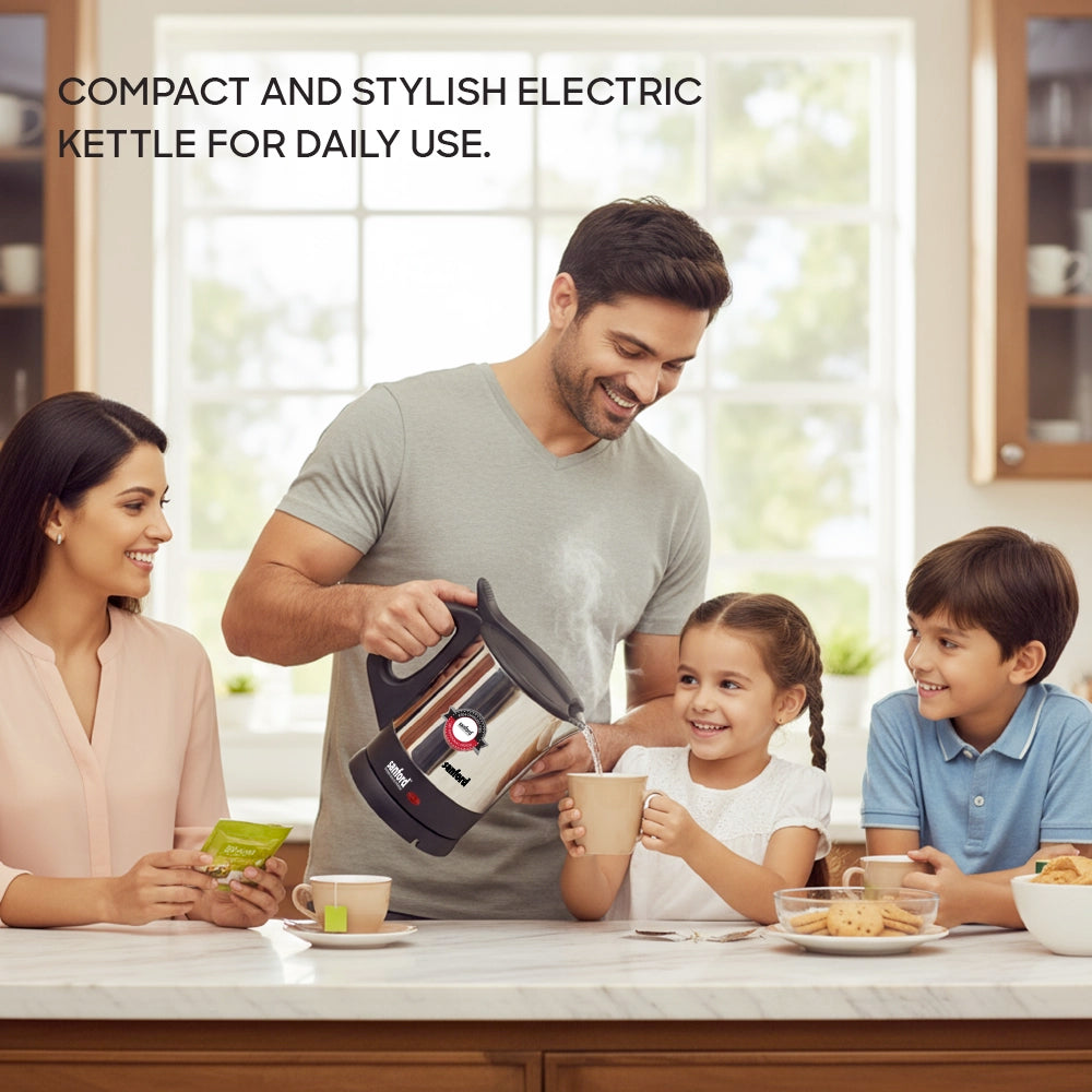 best electric kettle 1.7L 2200W stainless steel 360° cordless sanford 5