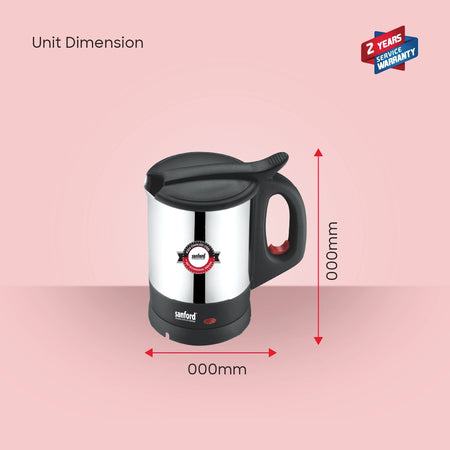 best electric kettle 1.7L 2200W stainless steel 360° cordless sanford 6