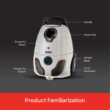 portable vacuum cleaner 2.5L Drum 2000W Blower Function sanford 5