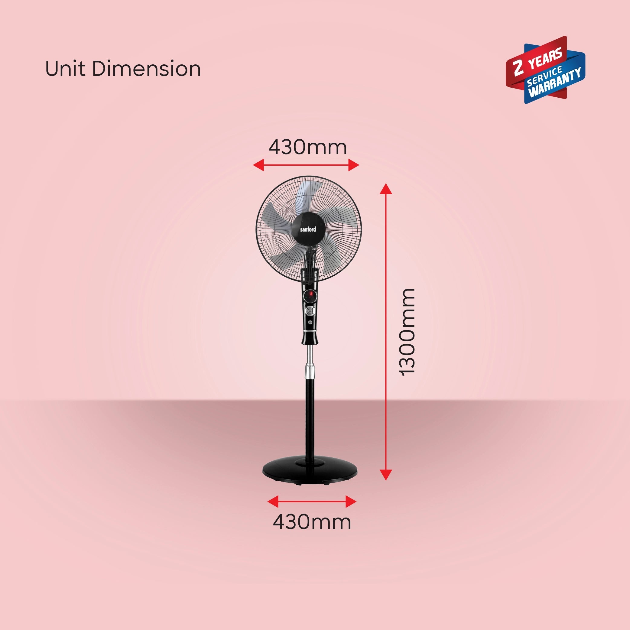 16 inch Stand Fan 5 blade sanford 6