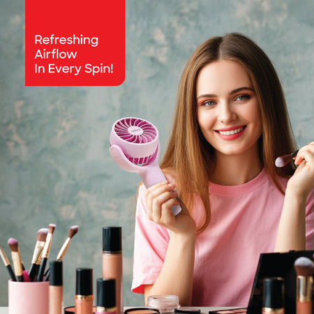 Sanford SF935HFN Rechargeable Hand Fan Tilt Head Feature