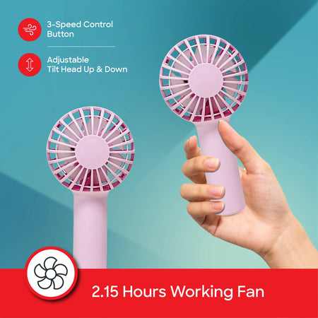 Sanford SF935HFN A Handheld Fan – 3 speed control feature callout