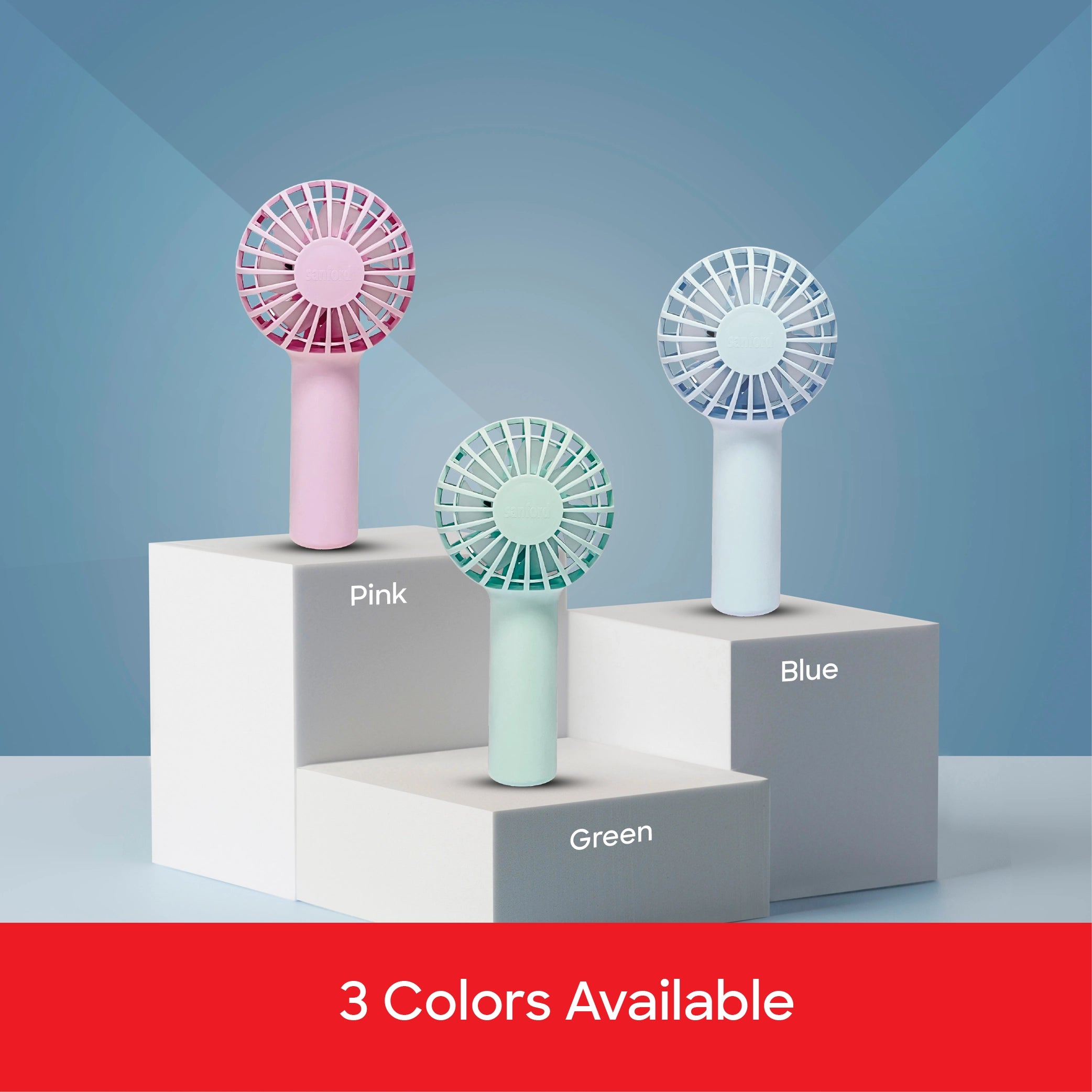 Sanford SF935HFN A Handheld Fan – available in 3 colour options