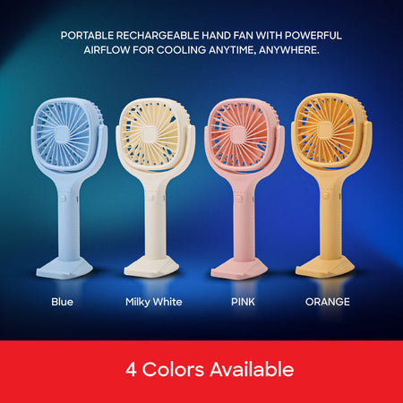 Sanford 2-piece portable fan set complete with charging cables