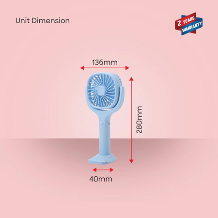 Rechargeable hand fan 4500RPM  3 speed control tilt head USB sanford 6