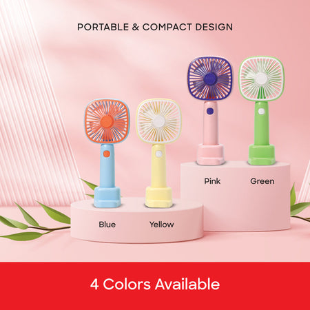 Sanford hand fan 3-speed control with LED battery indicator display