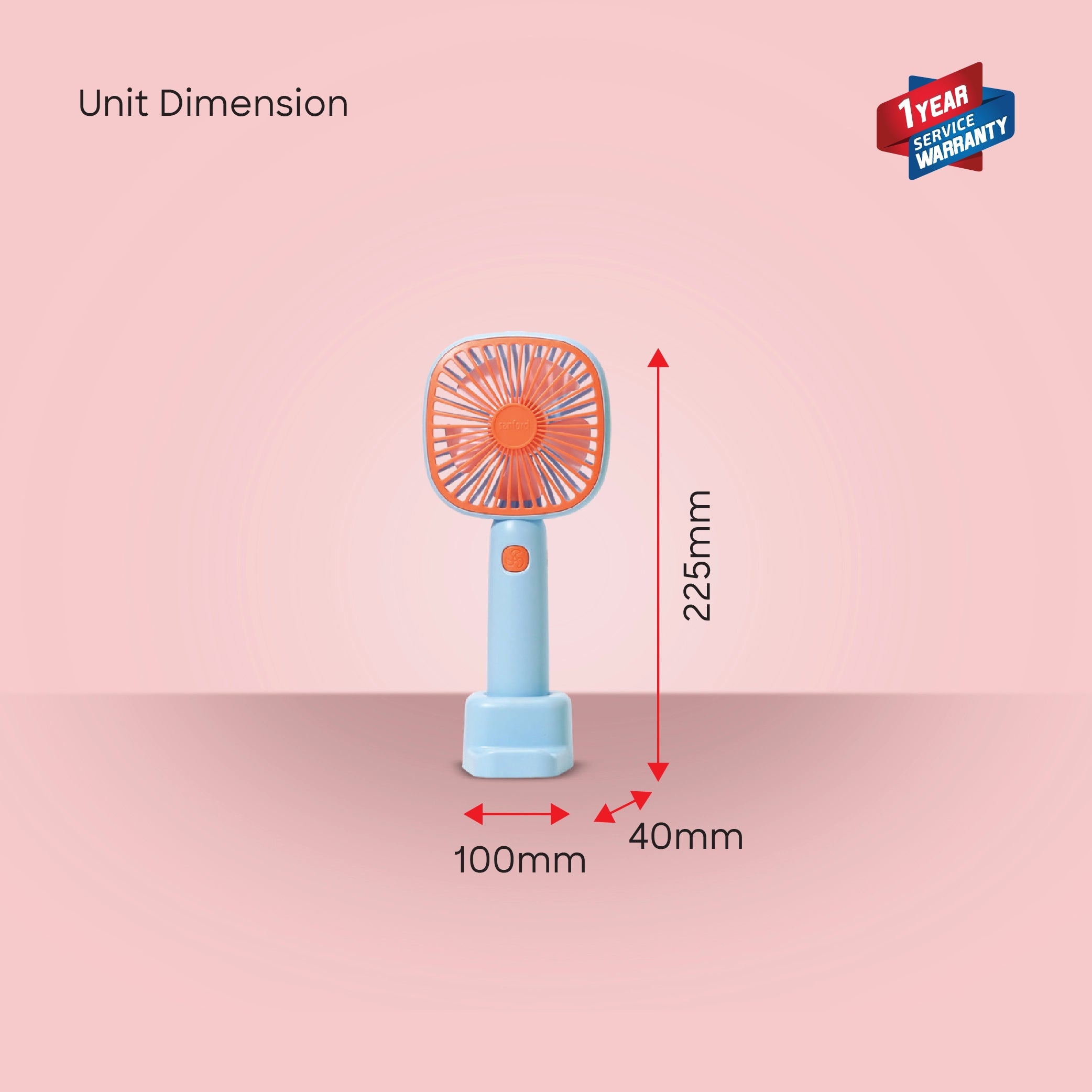 Rechargeable hand fan 5500RPM 3 Speed Mobile Holder USB Charging sanford 6