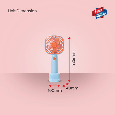 Rechargeable hand fan 5500RPM 3 Speed Mobile Holder USB Charging sanford 6