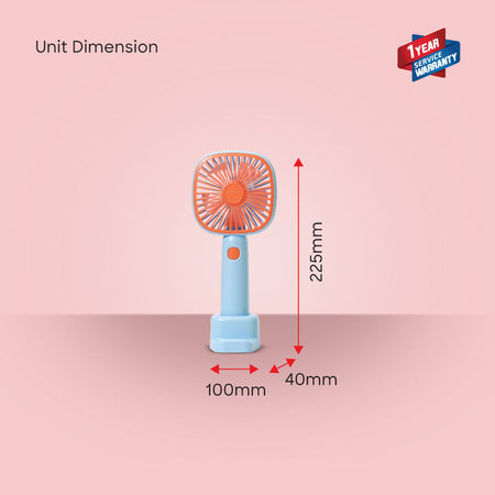Sanford hand fan adjustable tilt head for directional cooling