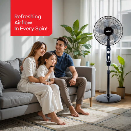 best stand fan 16 inch 60W Heavy-Duty Motor 3-Speed Adjustable sanford 2