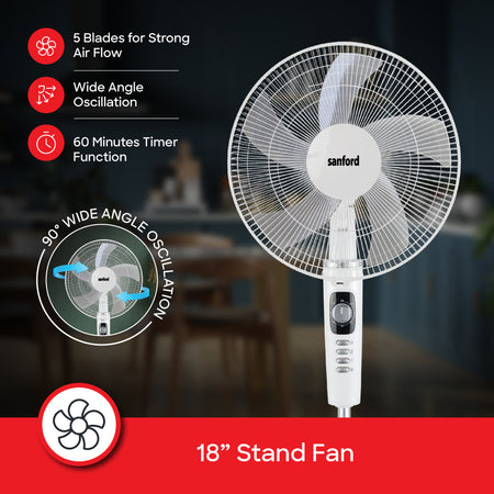 Sanford SF938SFN BS Stand Fan Remote Control Feature