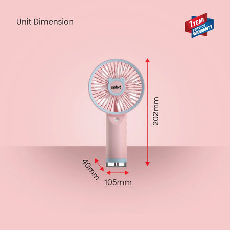 portable rechargeable hand fan USB charging 3 speed sanford 6