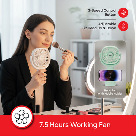portable hand fan power bank 3600mAh battery 3 speed control sanford 3