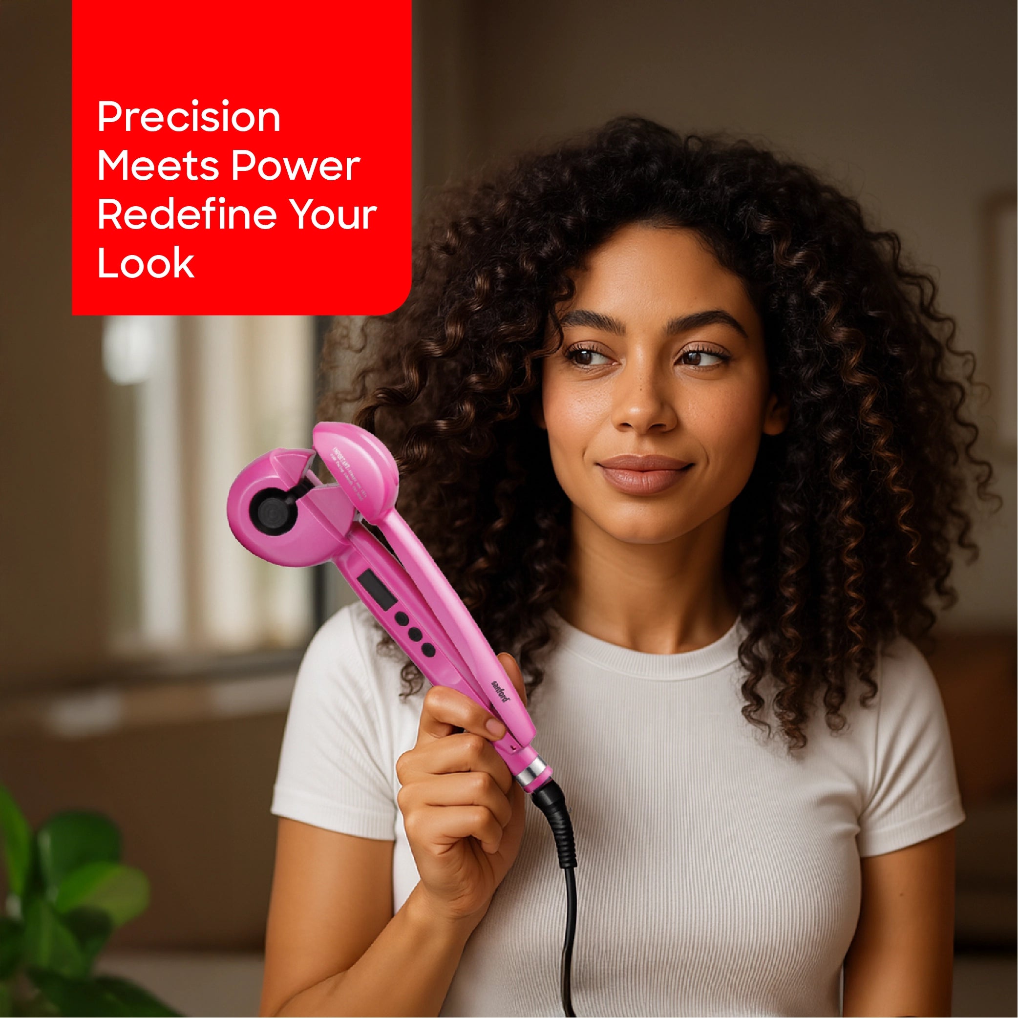 LCD display Auto hair curler 360 degree rotation and heat ready indicator sanford 2