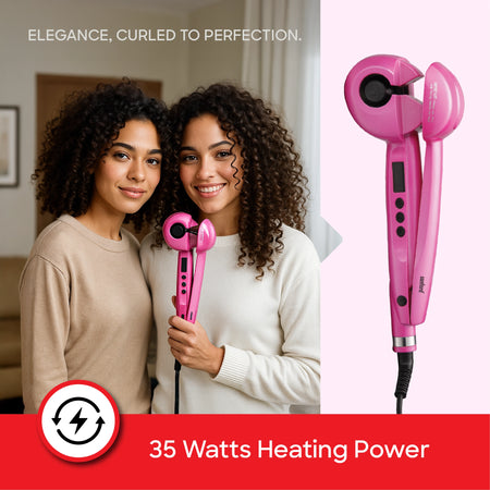 Sanford SF9664AHCL Auto Hair Curler – lifestyle shot, two women styling their hair