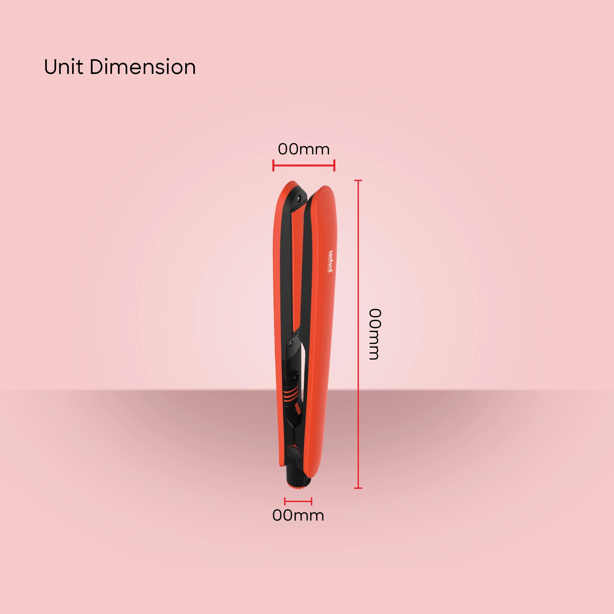 Ceramic coated hair straightener silicone surface and 360 swivel cable sanford 6