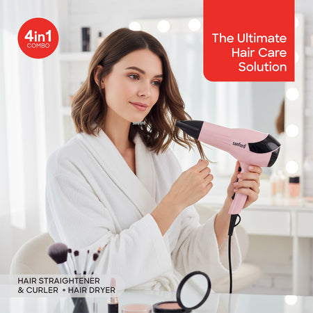 4 in 1 hair styling kit with dryer straightener curler 2000W power sanford 2
