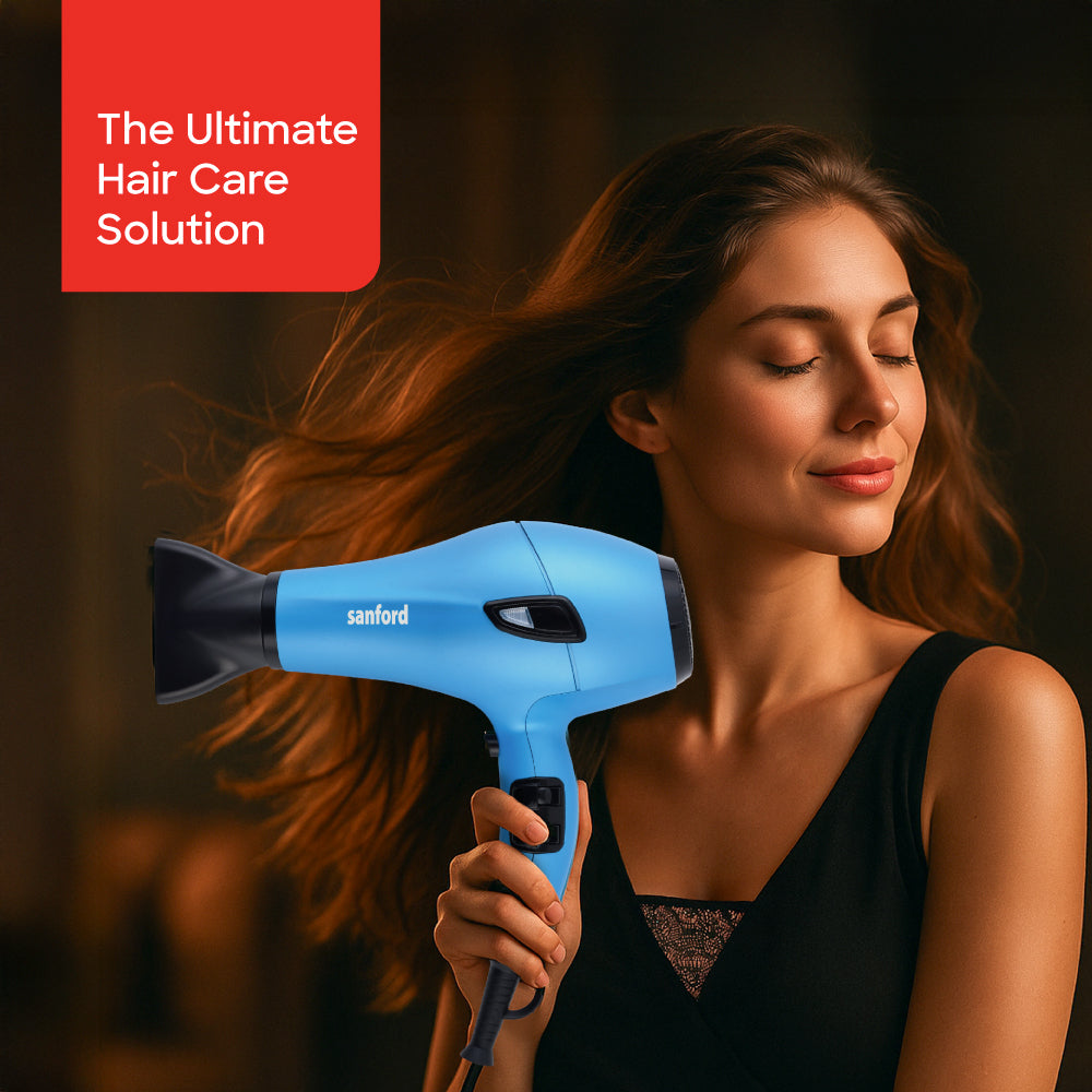 Sanford 5-in-1 Hair Styling Set | 2000W Hair Dryer + 2-in-1 Straightener & Curler | Cool Shot | Ceramic Plates - buysanford