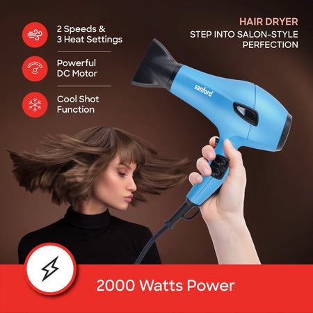 5 in 1 Hair Styling Kit Hair Dryer Straightener Curler & brush 2200W sanford 3