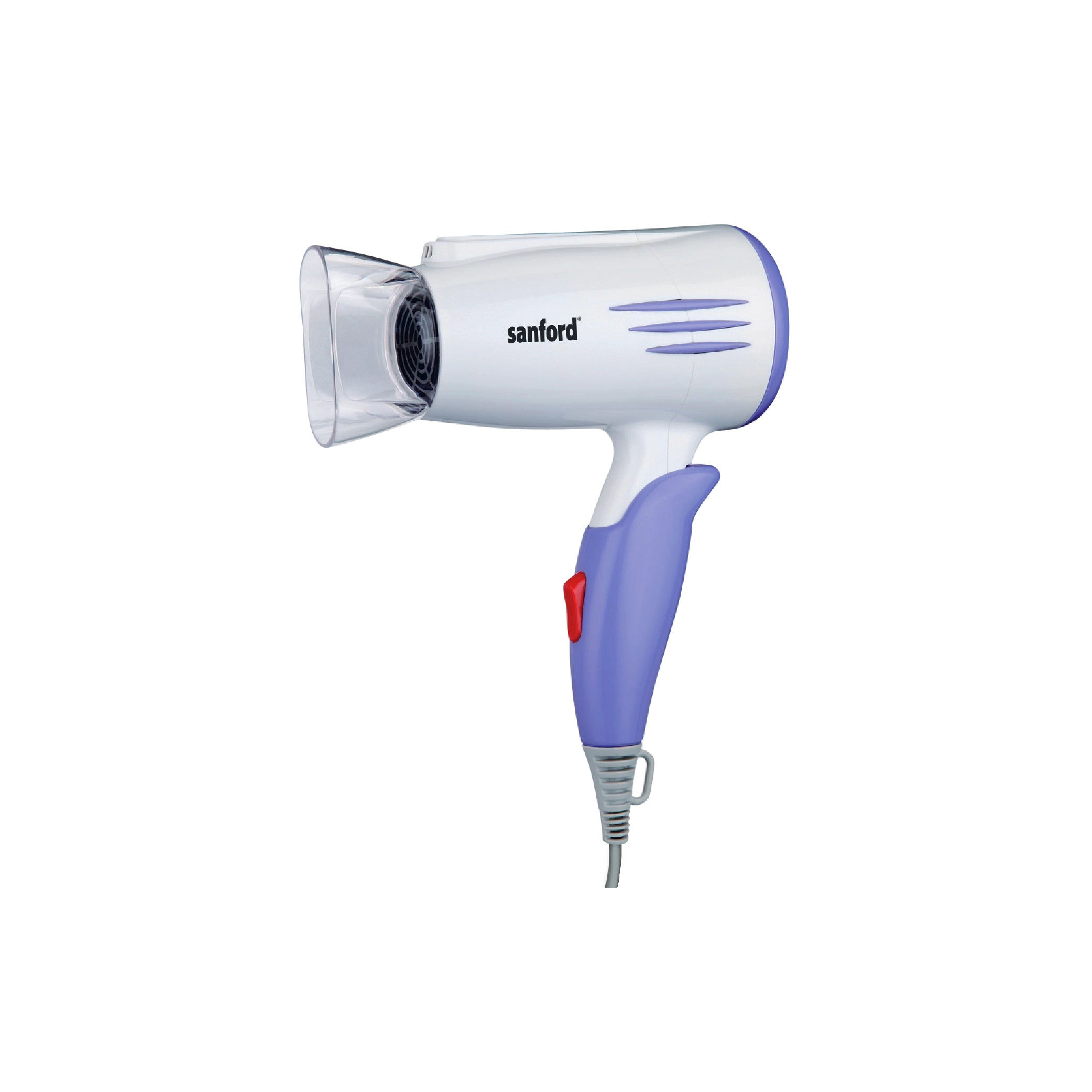 Hair dryer 1600W foldable handle concentrator nozzle and dual speed sanford 1