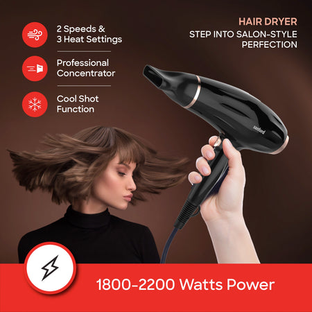 4 in 1 hair styling kit with dryer straightener curler 2200W power sanford 3