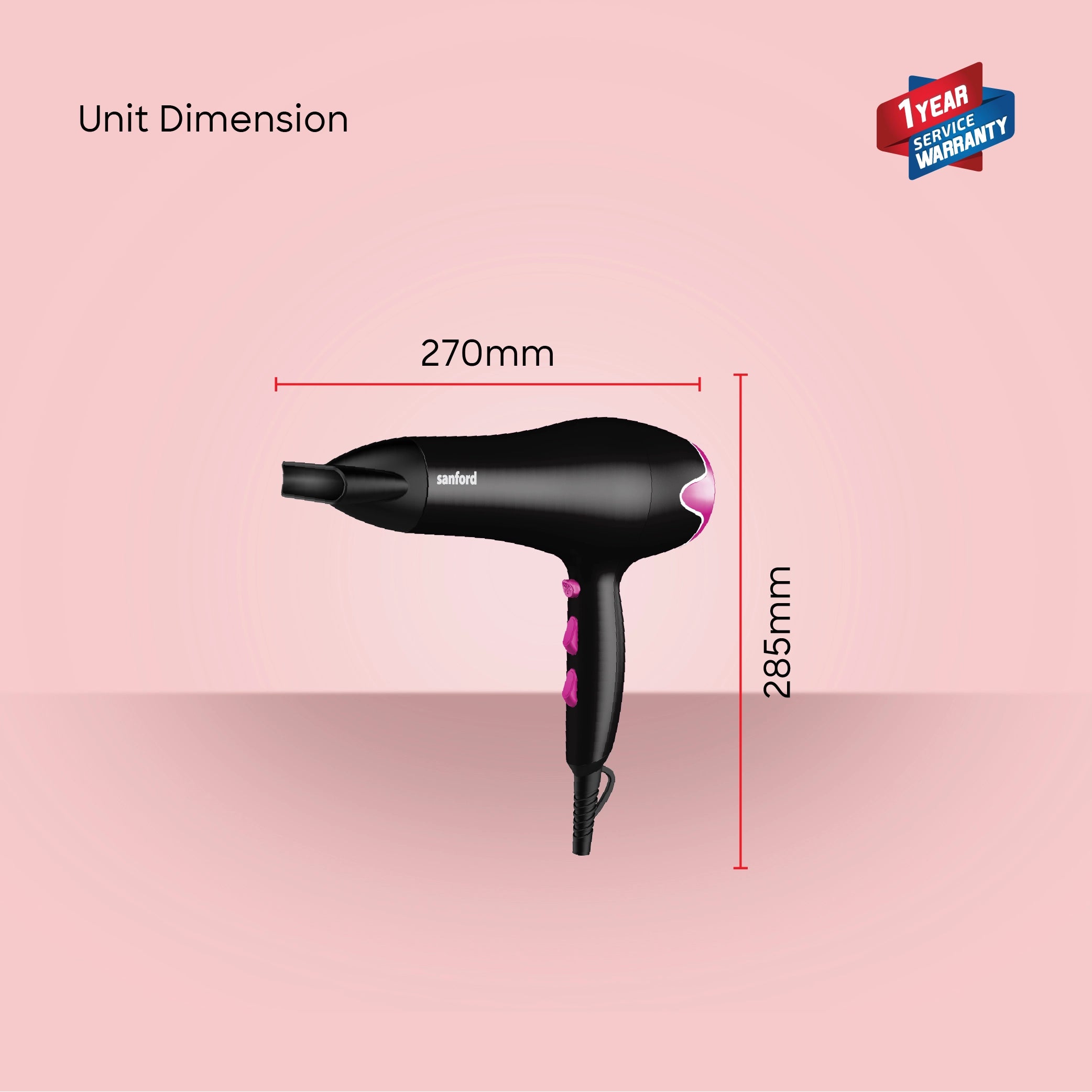 best hair dryer 2000W cool shot function concentrator nozzle & dual speed sanford 6