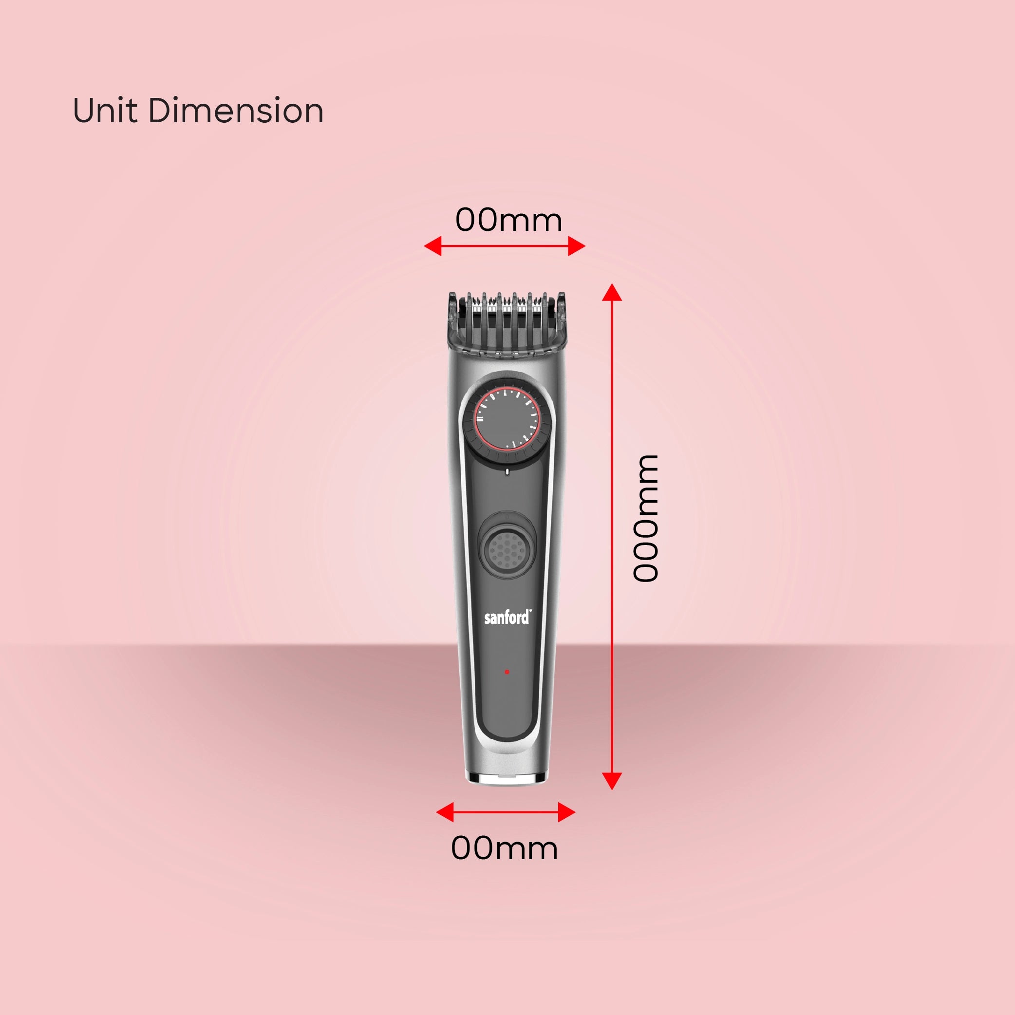 rechargeable hair and beard trimmer 45 min type C charging sanford 6