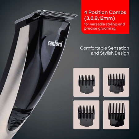 Sanford SF9739HC A Hair Clipper – 4-position guide combs included