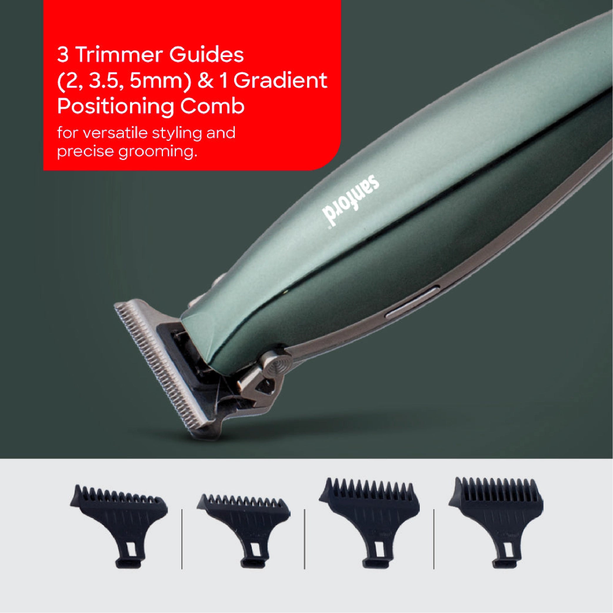 best hair trimmer T blade zero cut alloy blades LED display & USB sanford 5