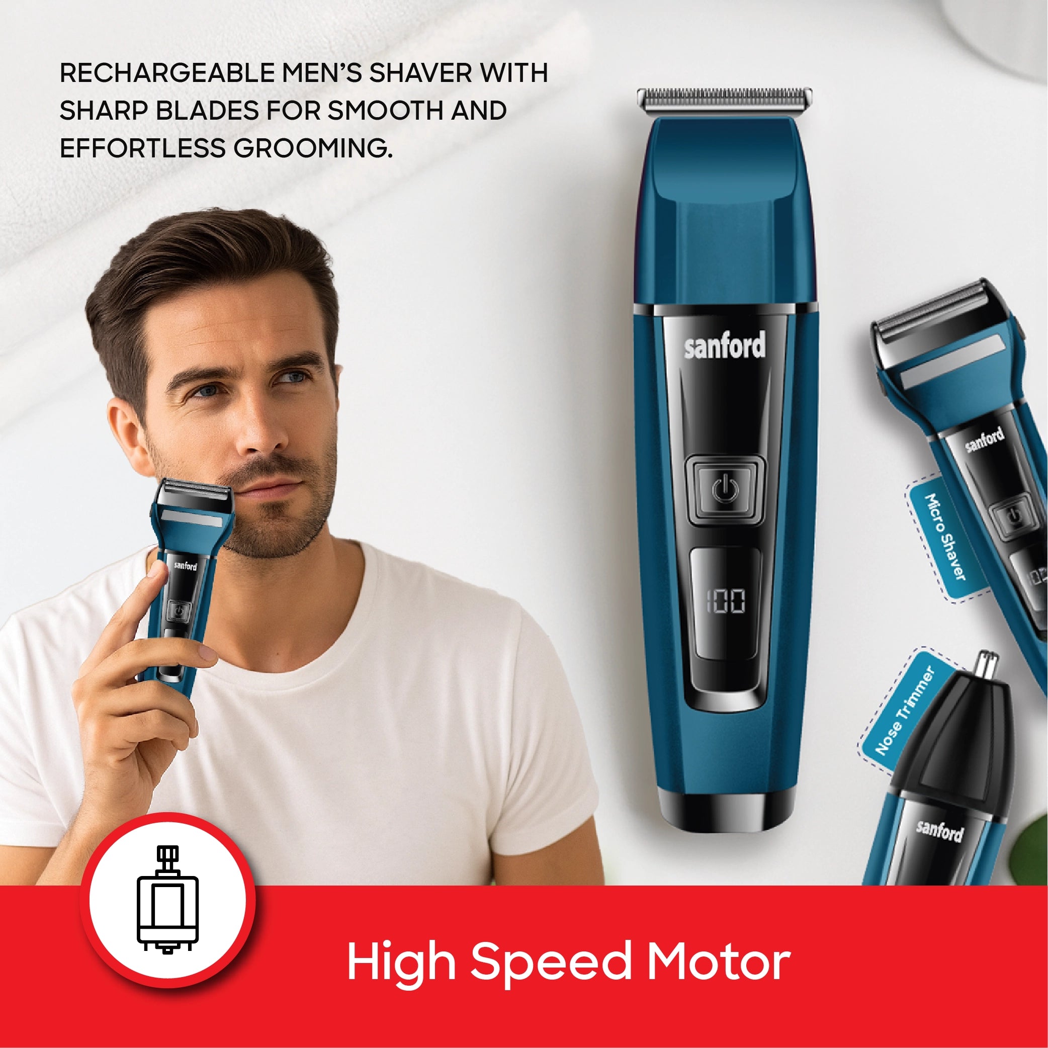 3 in 1 grooming kit LED display type C & 80 min sanford 5