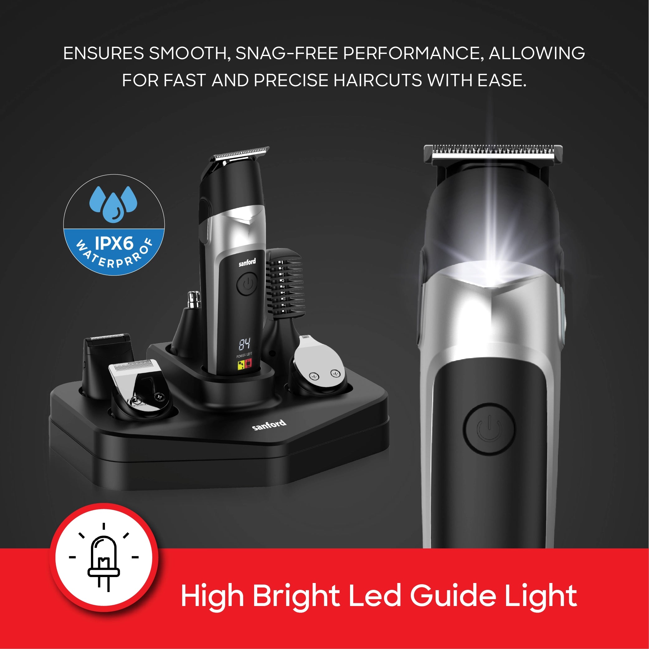 16 in 1 grooming kit LED display & type C sanford 5