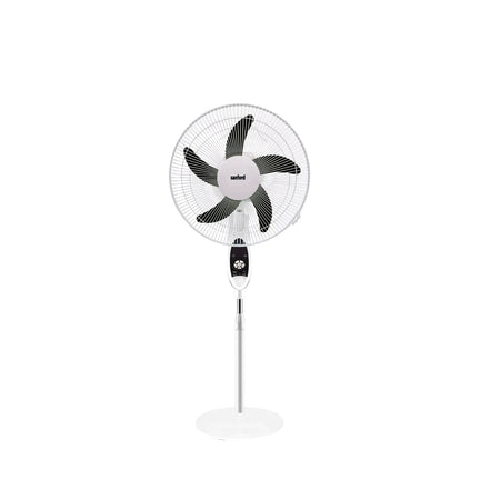 18 inch rechargeable stand fan 9 speeds LED light  AC DC operation 60W copper motor sanford 1