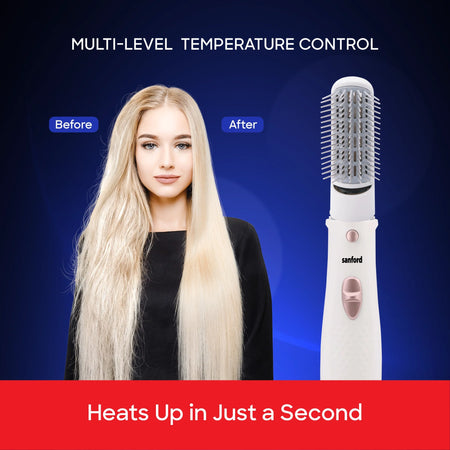 Sanford SF9752HS 4-in-1 Hair Styler – quick heat-up multi-level temperature feature callout