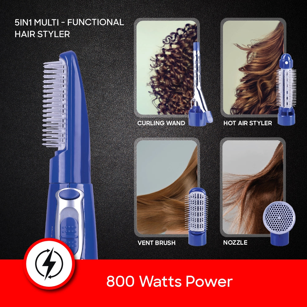 best Hair Styler 5 in 1 800W temperature control  4 attachments sanford 4