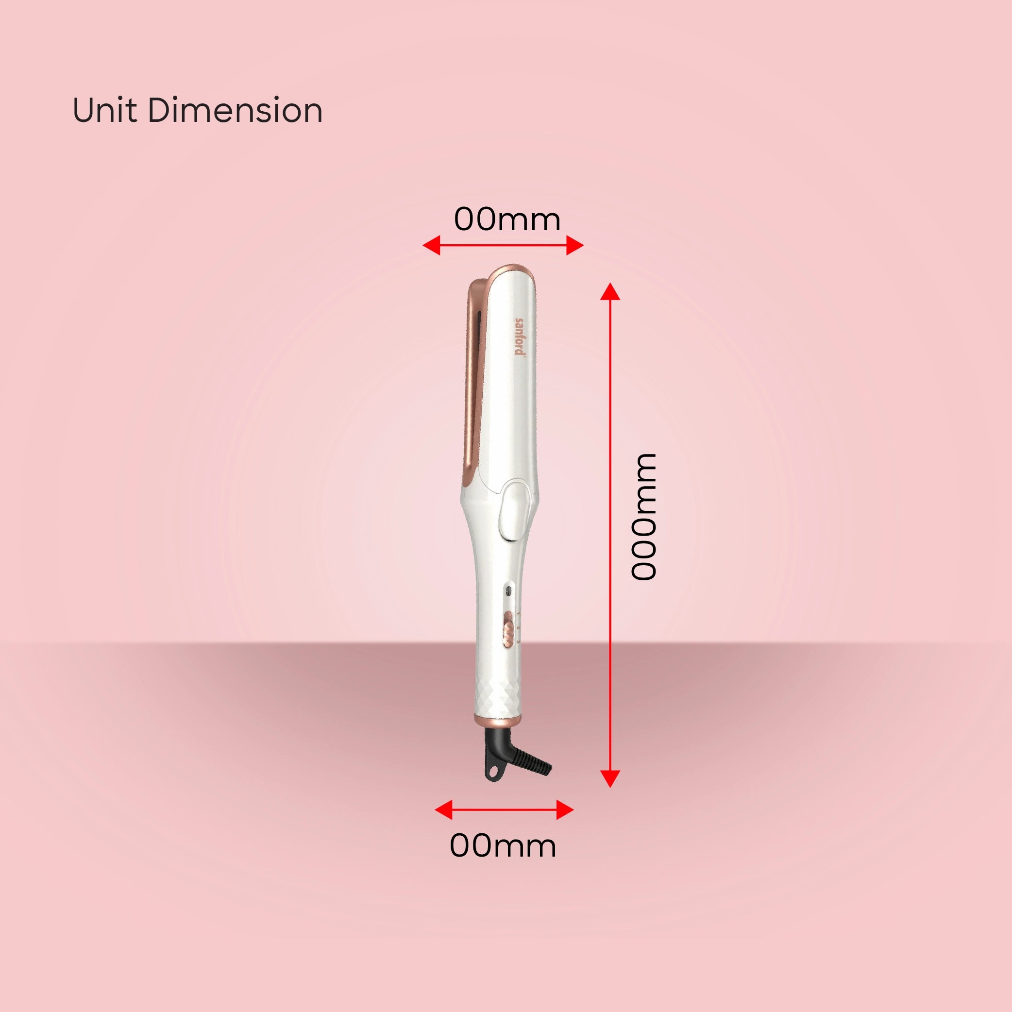 Ceramic plate hair straightener fast heat & cool touch body sanford 6