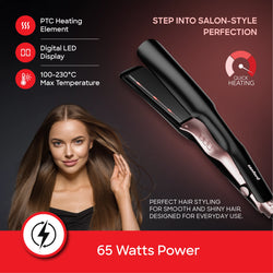 Sanford Hair Straightener With Infrared Technology Digital Display and Adjustable Temperature Control - SF999HST