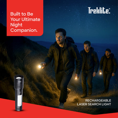 rechargeable flashlight torch Treklite Emergency Light  2000m range 15W LED  600 lumens sanford 2
