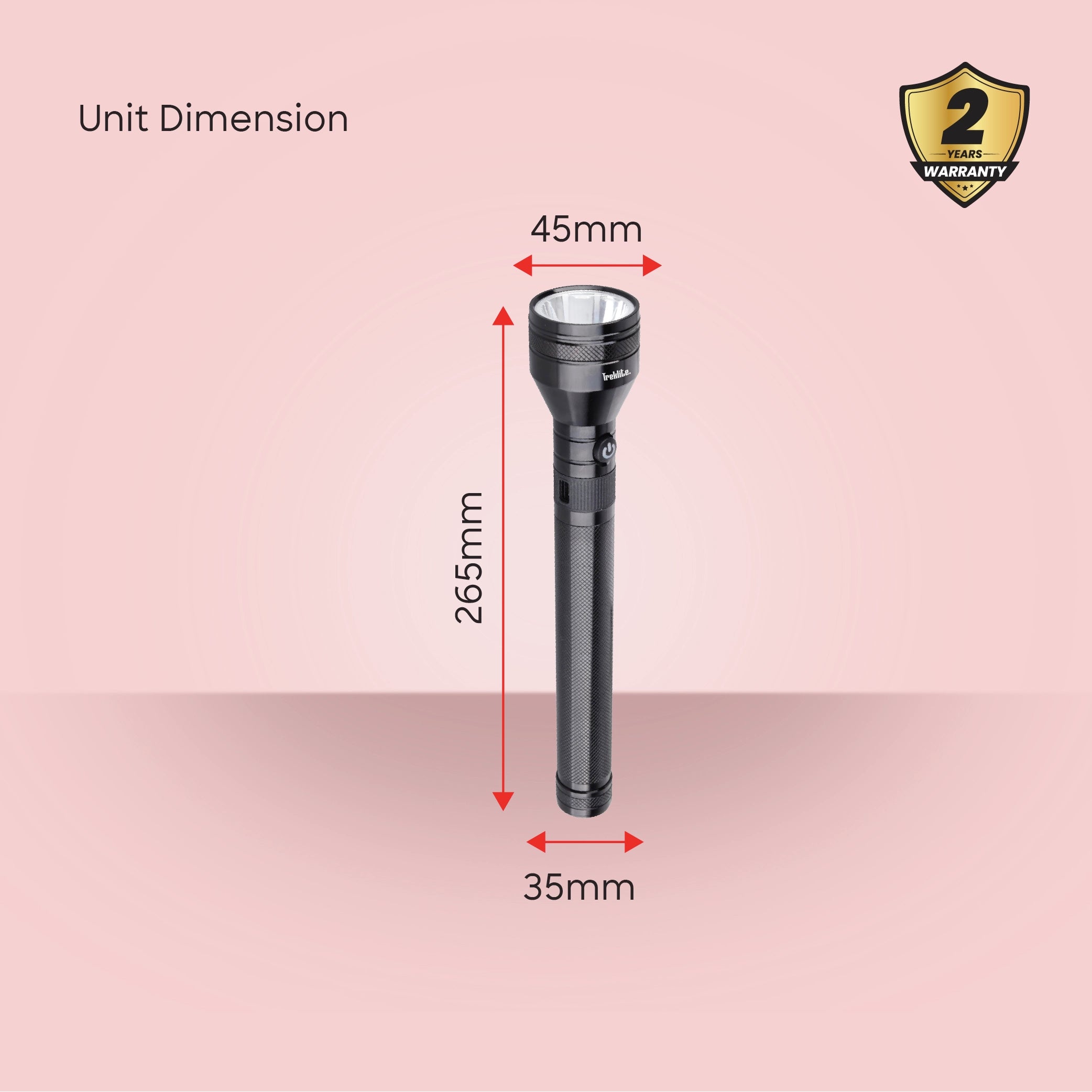 rechargeable flashlight torch Treklite 2500m range 1000 lumens sanford 6